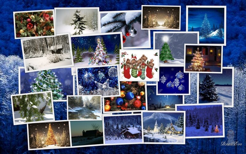 Christmas collage collection