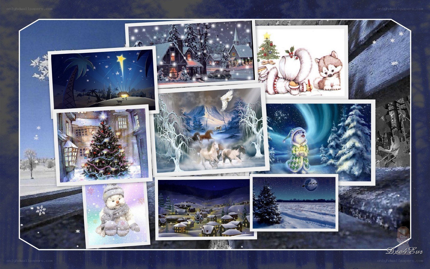 Christmas collage images