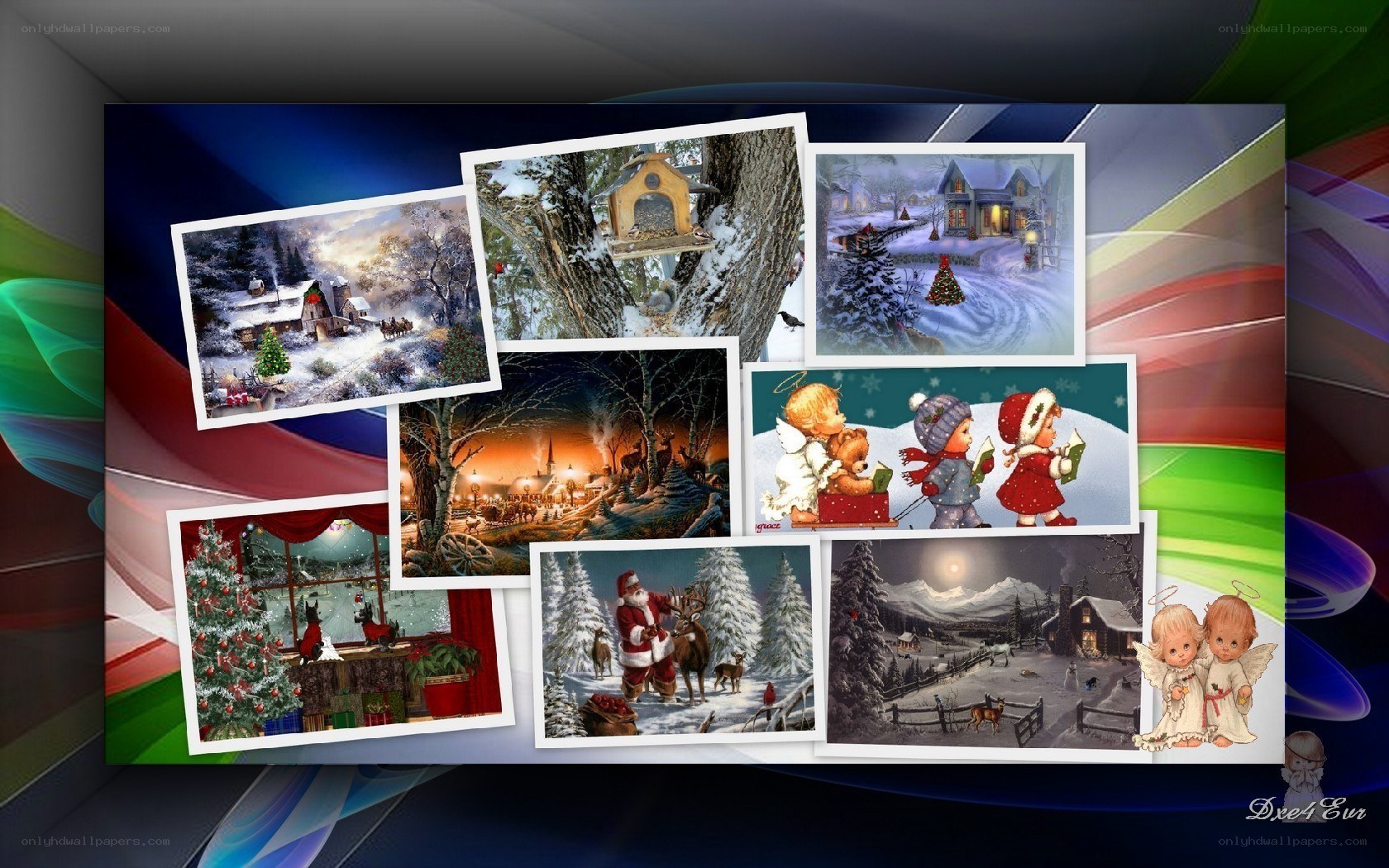 Christmas collage images