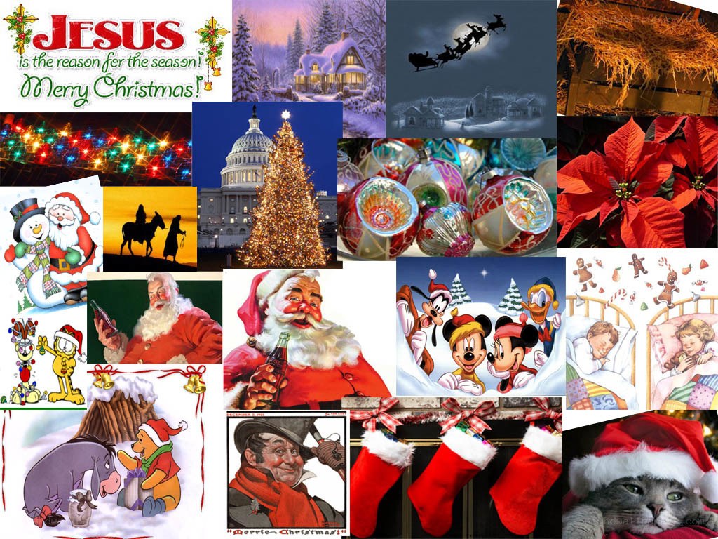 Christmas collage images