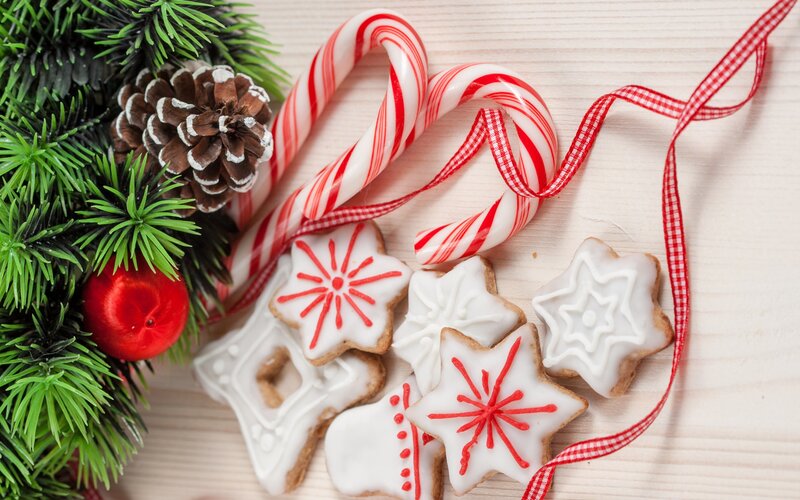 Christmas Cookies and Candy — Red, Festive