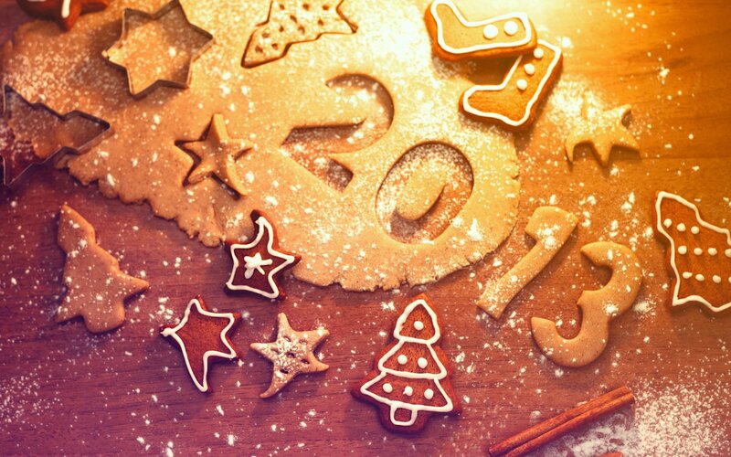 Christmas cookies and dough