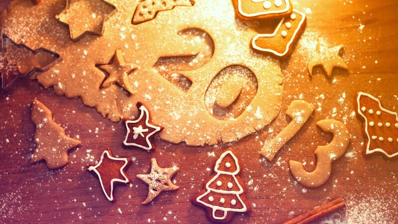 Christmas cookies and dough