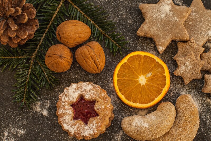Christmas cookies and festive treats
