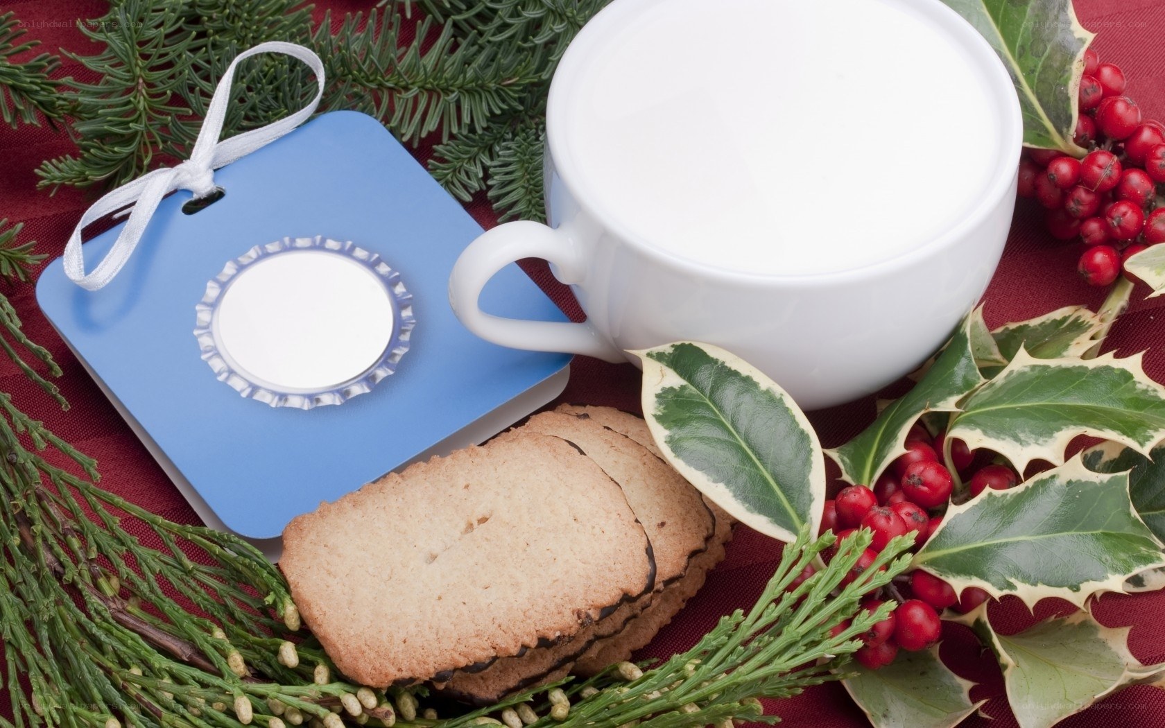 Christmas cookies and milk