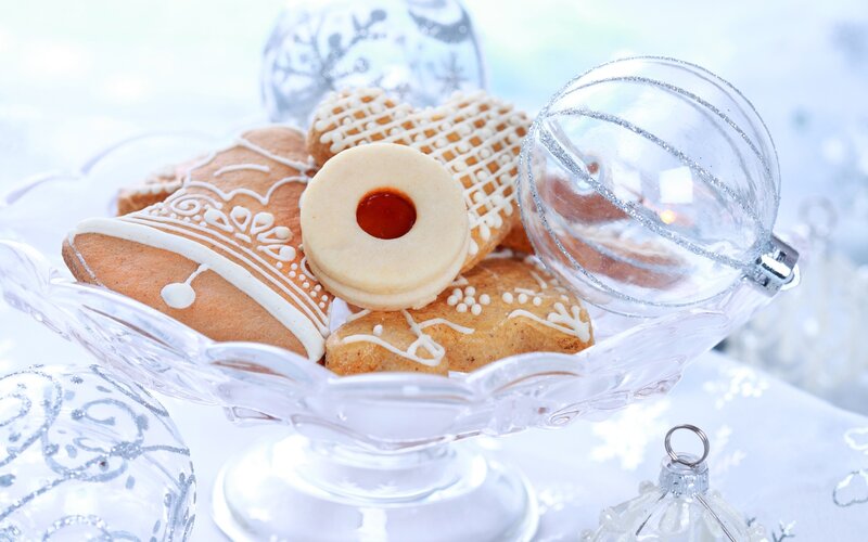 Christmas Cookies in Bowl