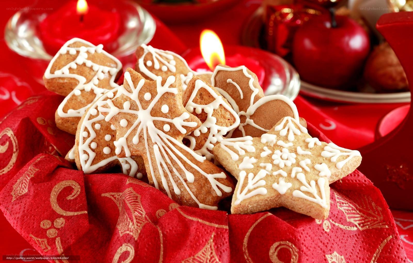 Christmas cookies with candles