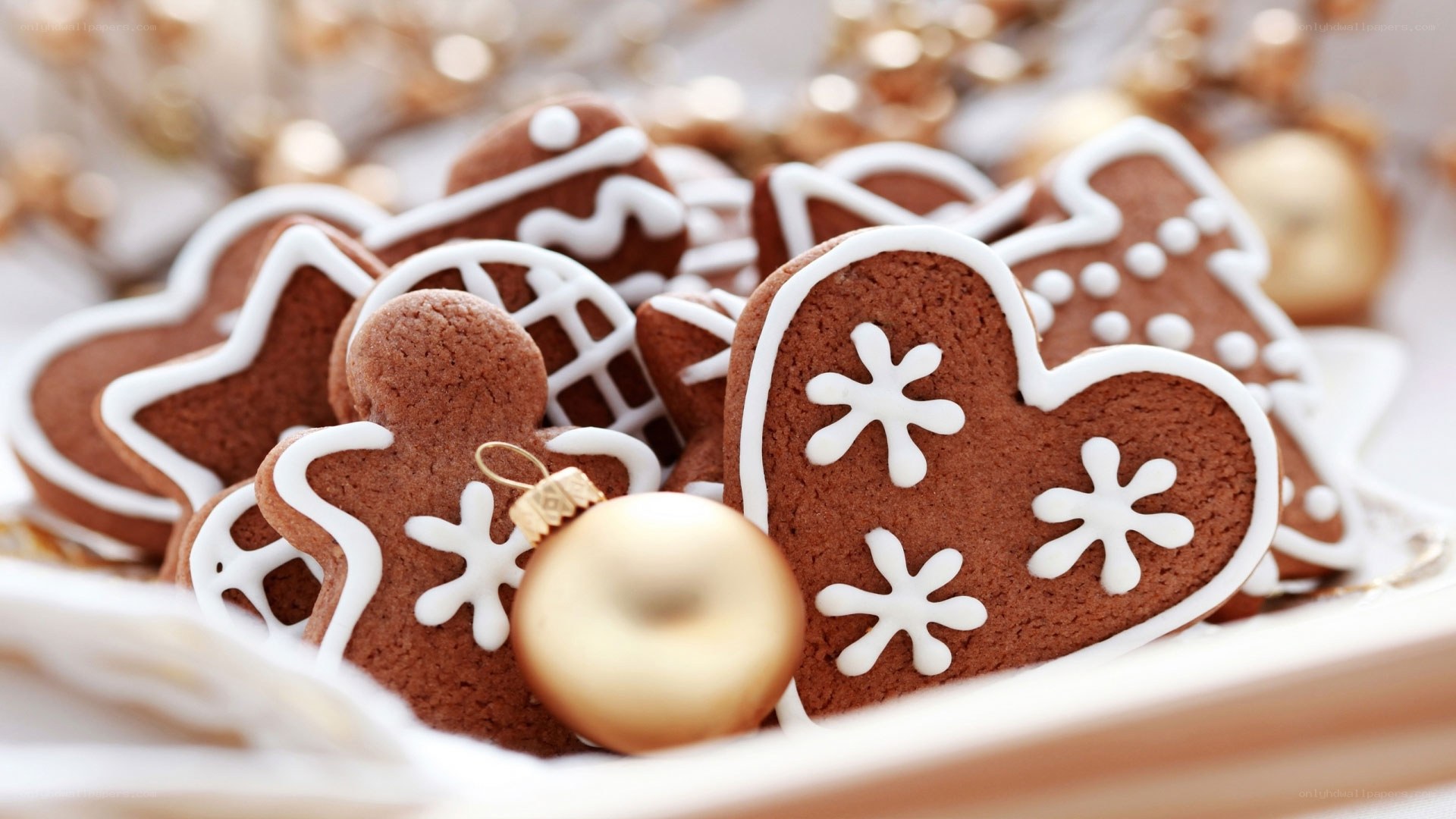 Christmas cookies with ornaments