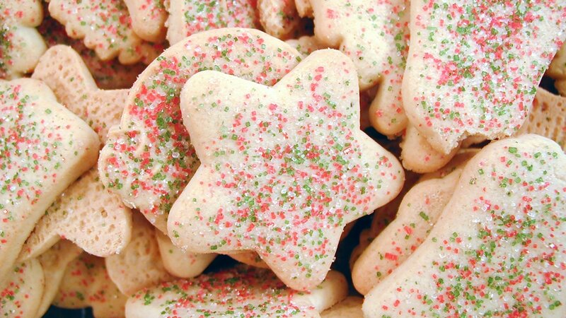 Christmas cookies with sprinkles