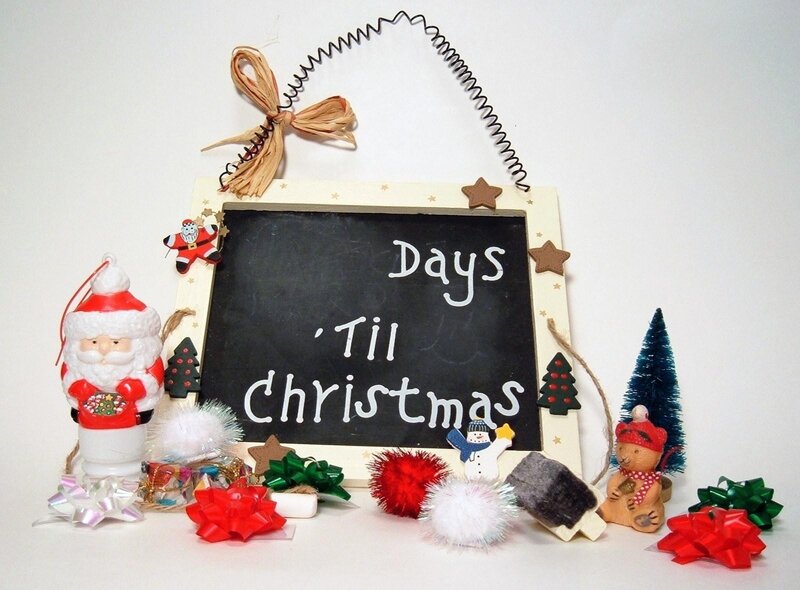 Christmas countdown chalkboard