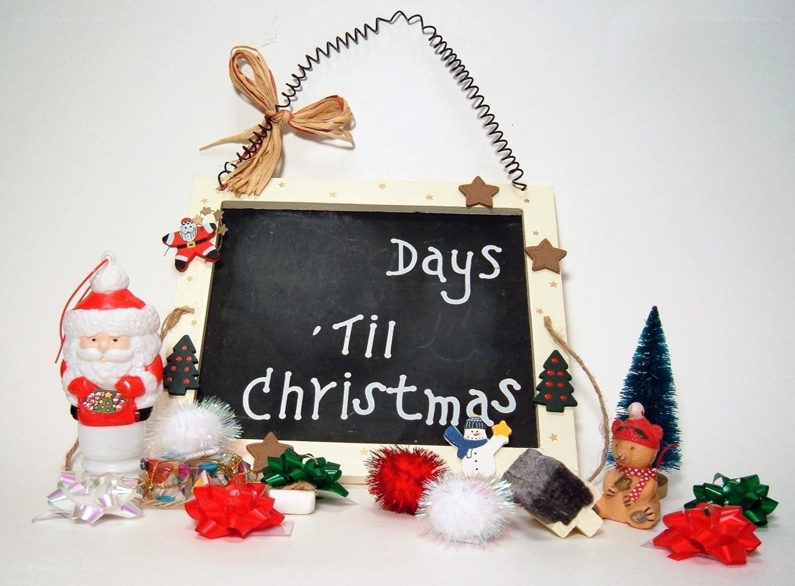 Christmas countdown chalkboard