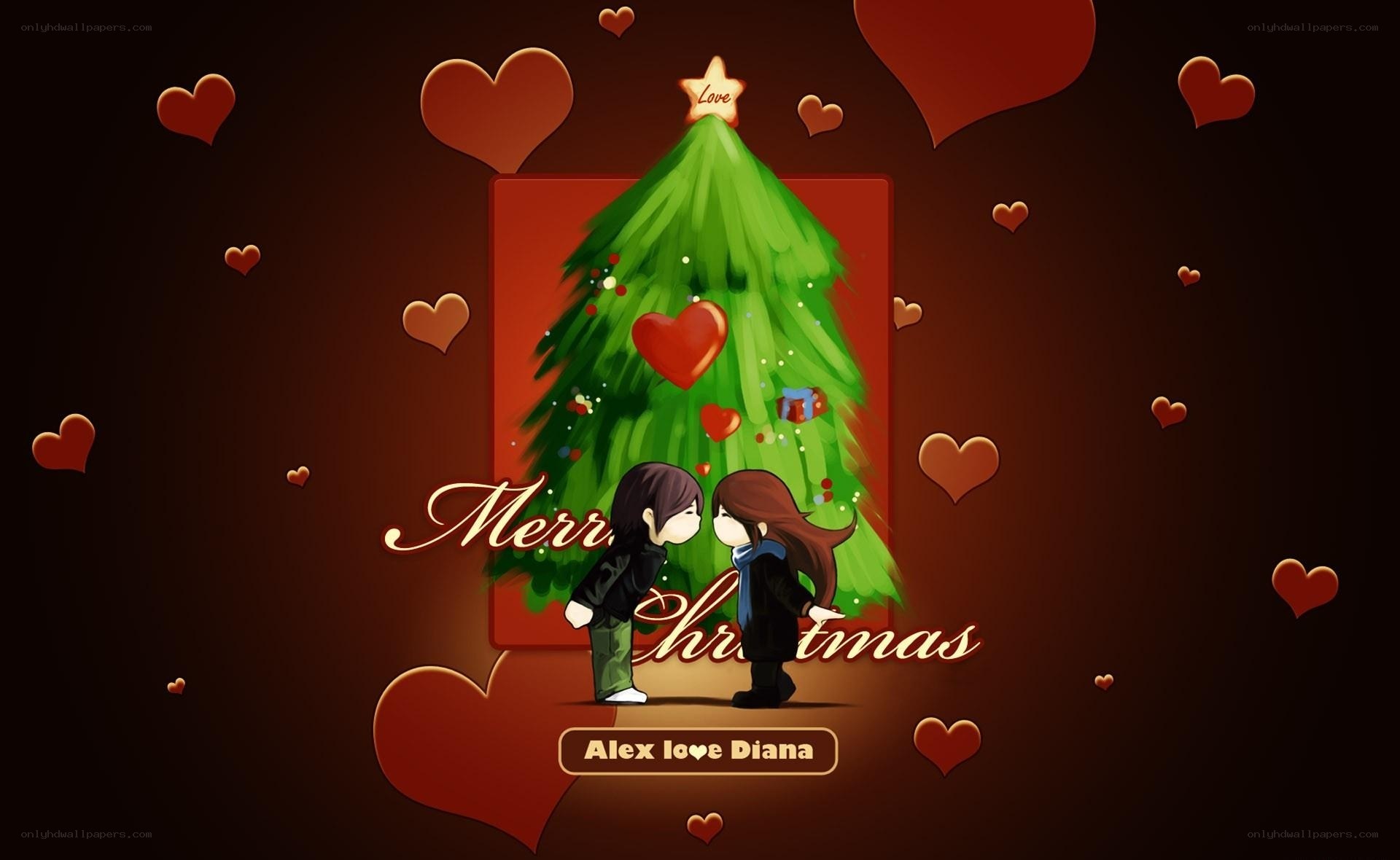 Christmas couple love