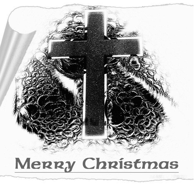 Christmas cross design