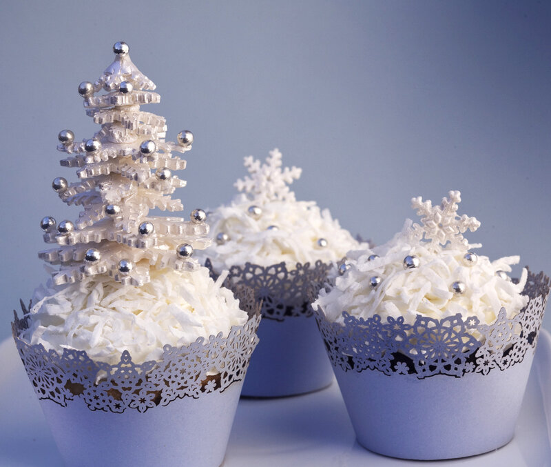 Christmas Cupcakes — White