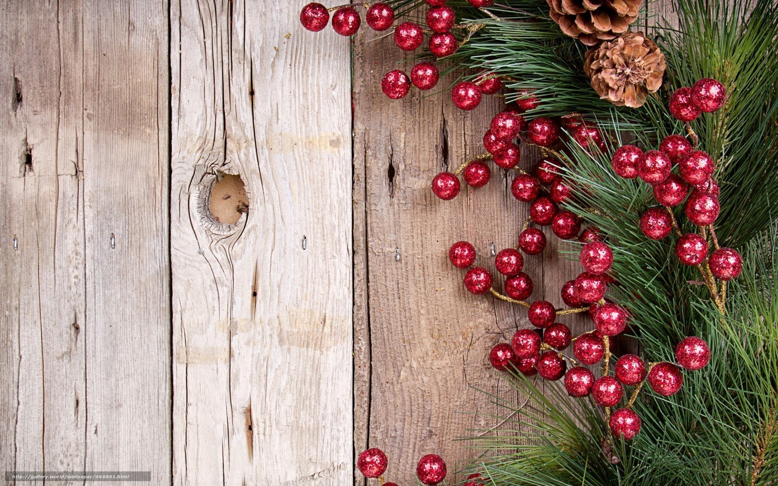 Christmas decor on wood