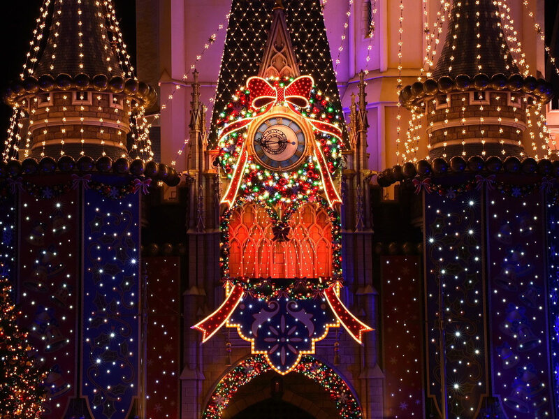 Christmas-decorated Castle — Purple