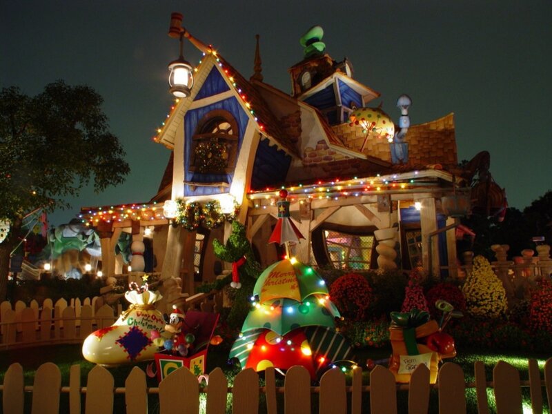 Christmas-decorated House