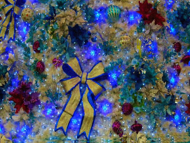 Christmas Decoration — Blue, Festive, Night