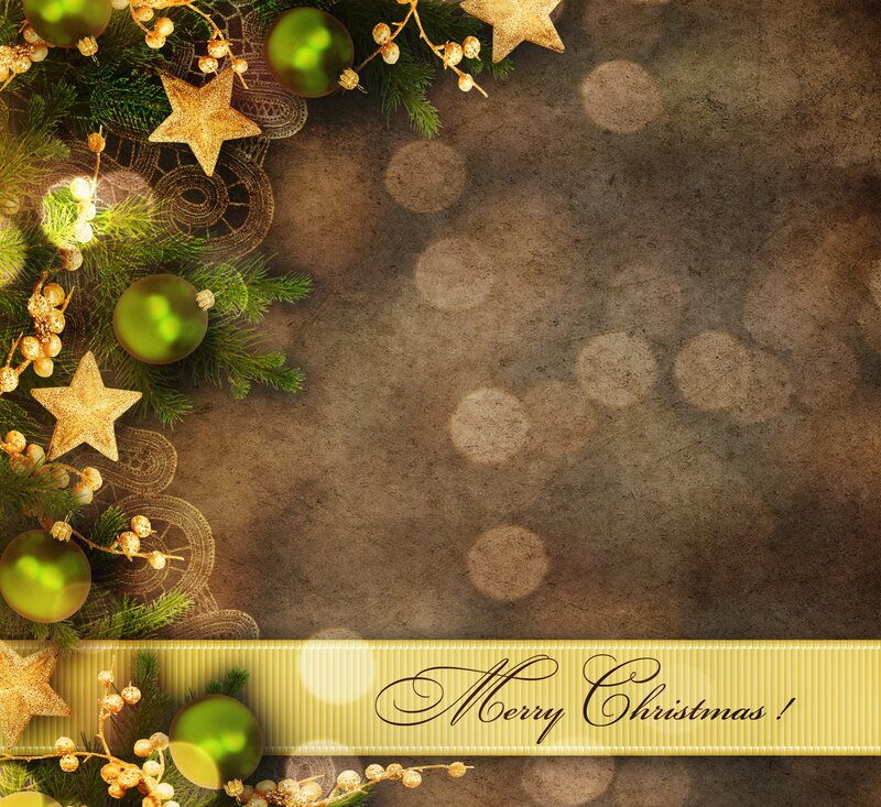 Christmas Decoration Border — Green, Festive
