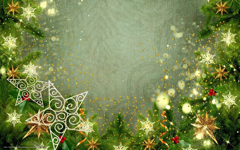 Christmas Decoration Border — Green, Festive, Winter, Digital Art