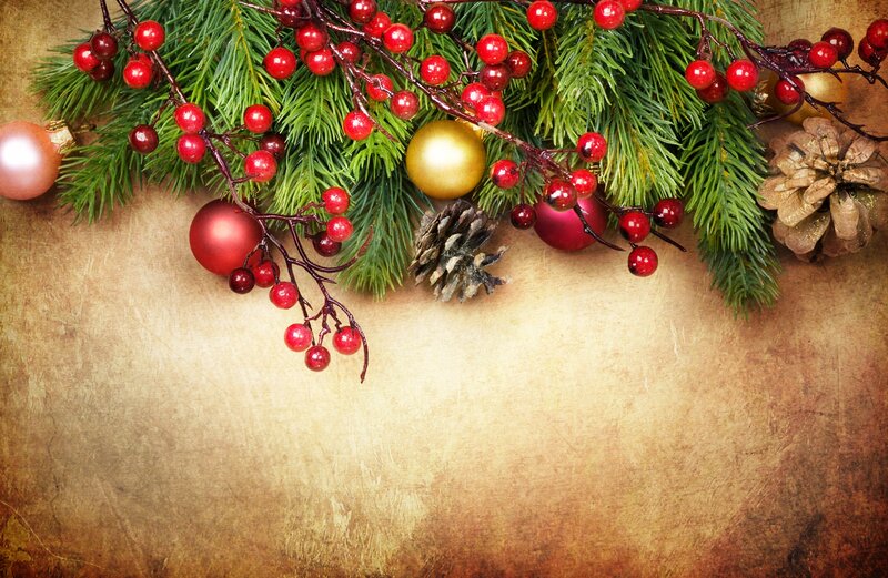 Christmas Decoration Border — Green, Festive, Winter