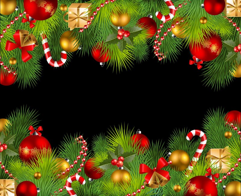 Christmas Decoration Border — Green