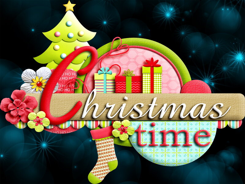 Christmas Decoration Collage — Green