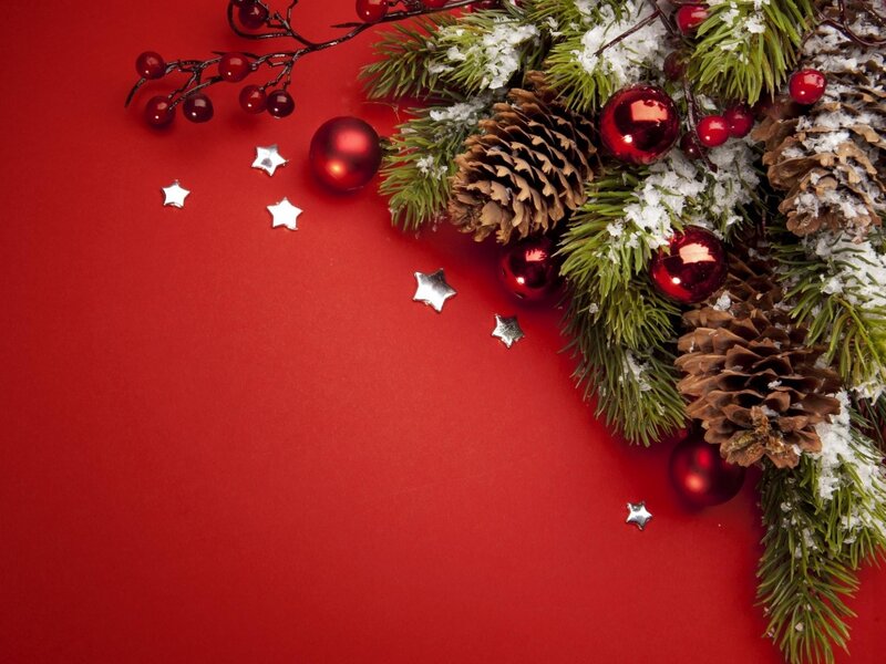 Christmas Decoration Corner — Red, Festive