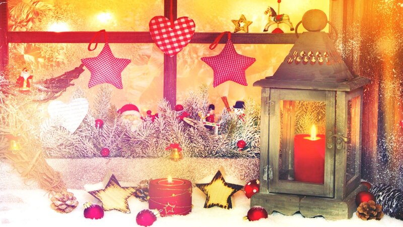 Christmas Decoration Display — Red, Festive, Winter, Photograph