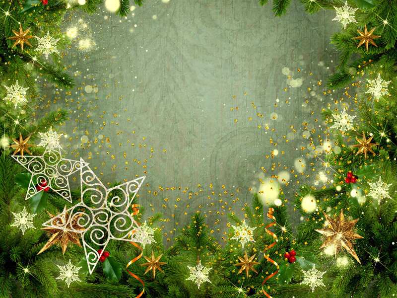 Christmas Decoration Frame — Green, Festive