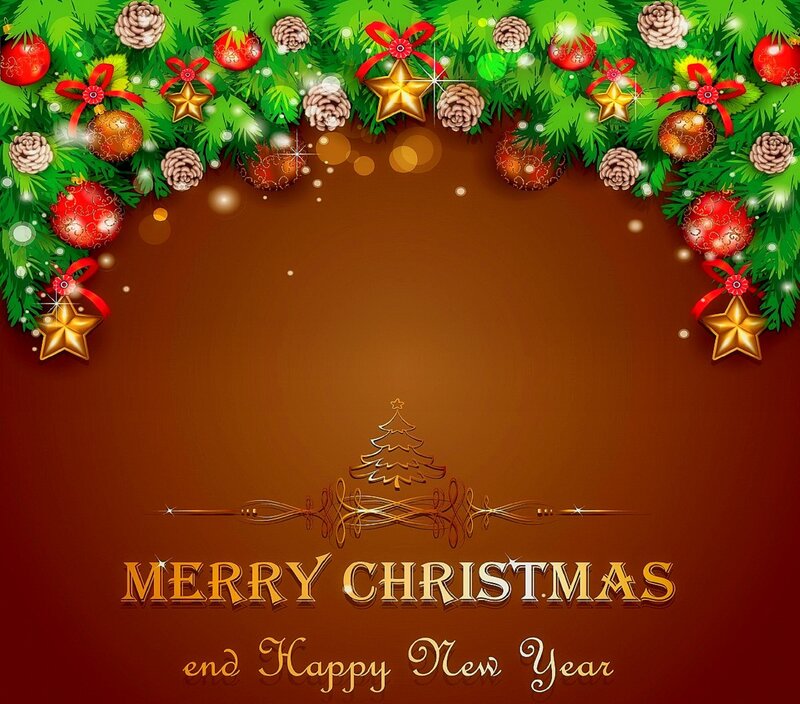 Christmas Decoration Frame — Green, Festive, Winter, Digital Art