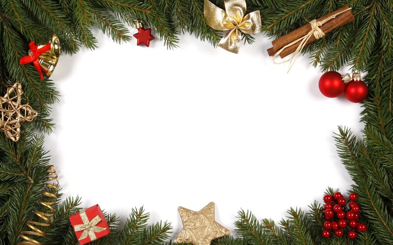 Christmas Decoration Frame — Green, Festive, Winter