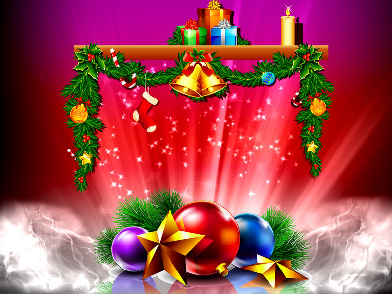 Christmas Decoration Frame — Red, Festive