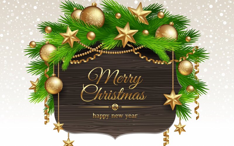 Christmas Decoration — Green, Festive, Winter, Vector Art