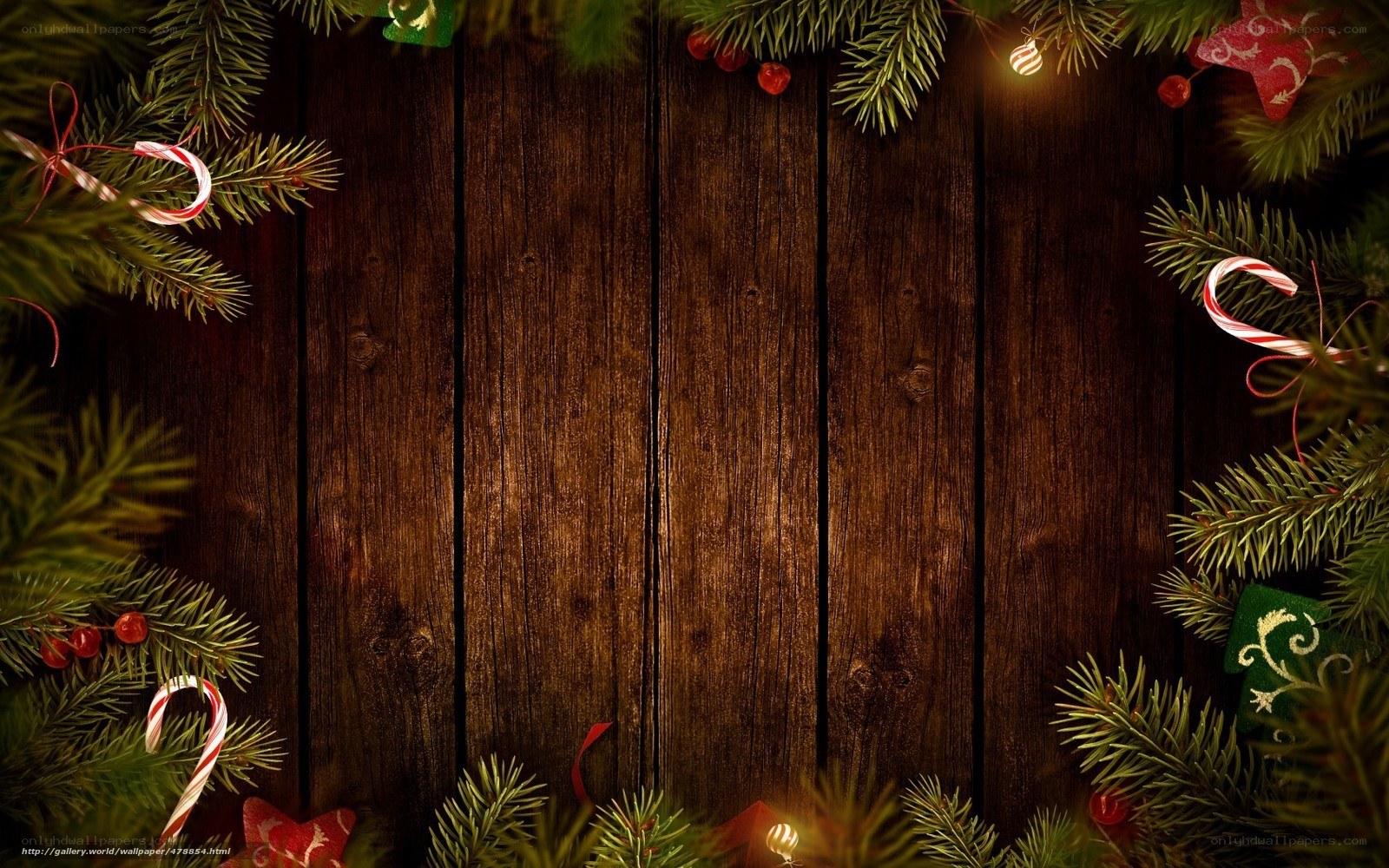 Christmas decoration on wood