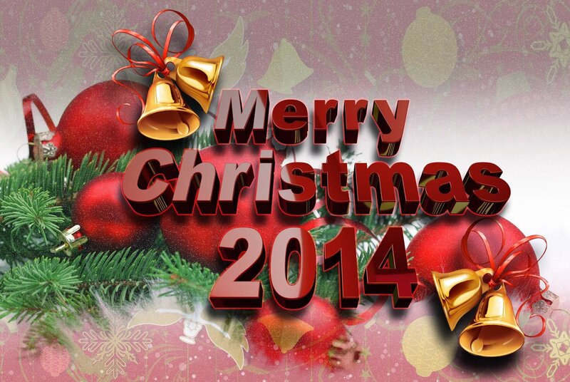 Christmas Decoration — Red, Festive, Winter, Digital Art