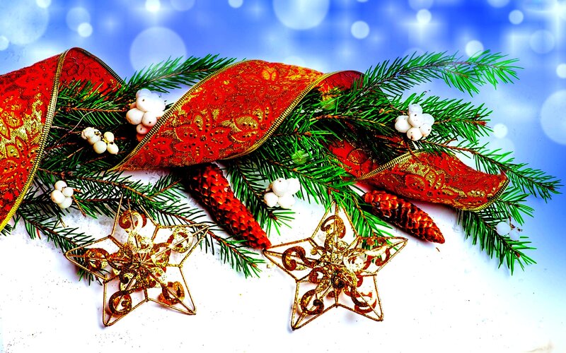 Christmas Decoration — Red, Festive, Winter, Photograph