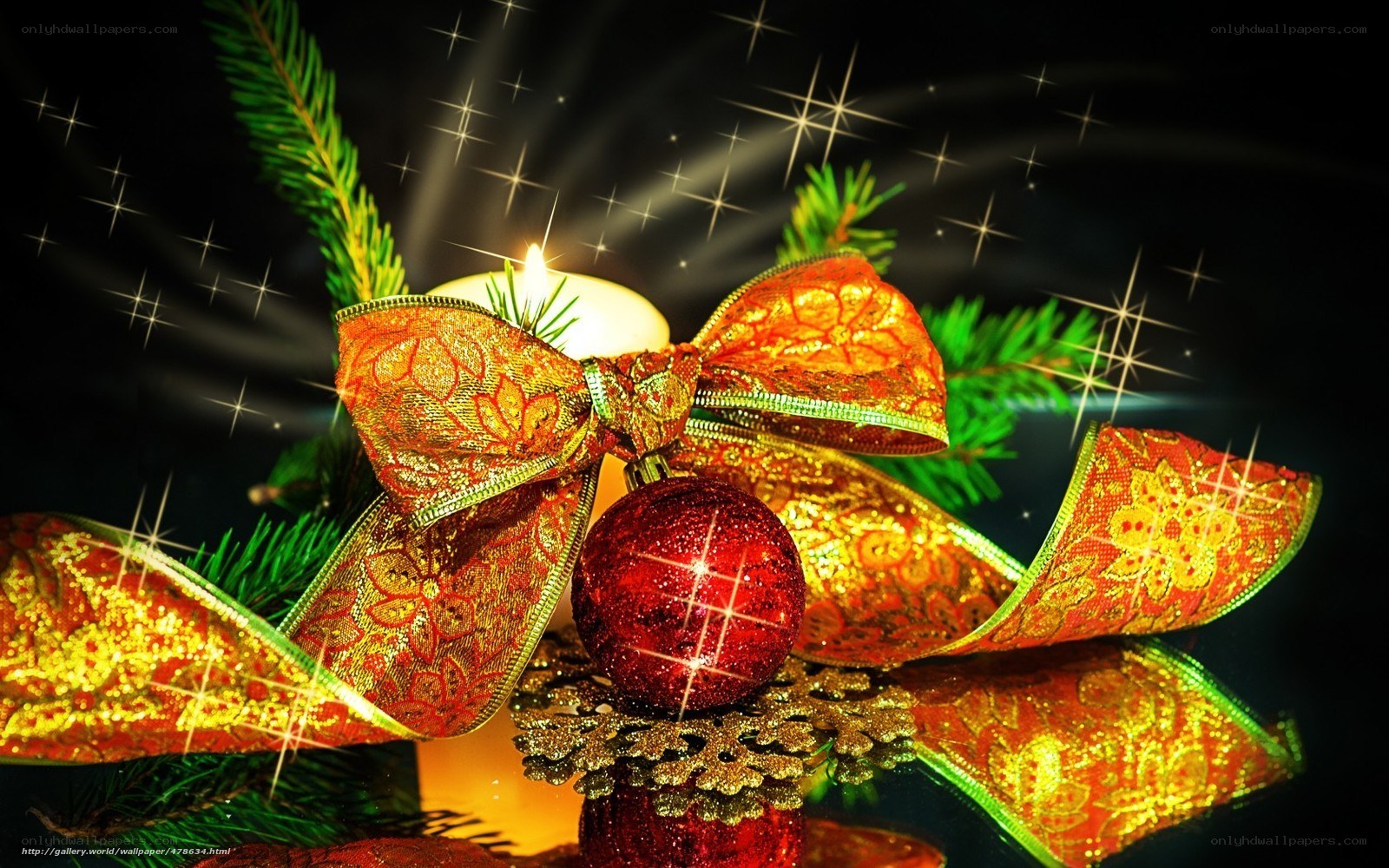 Christmas decoration with candle