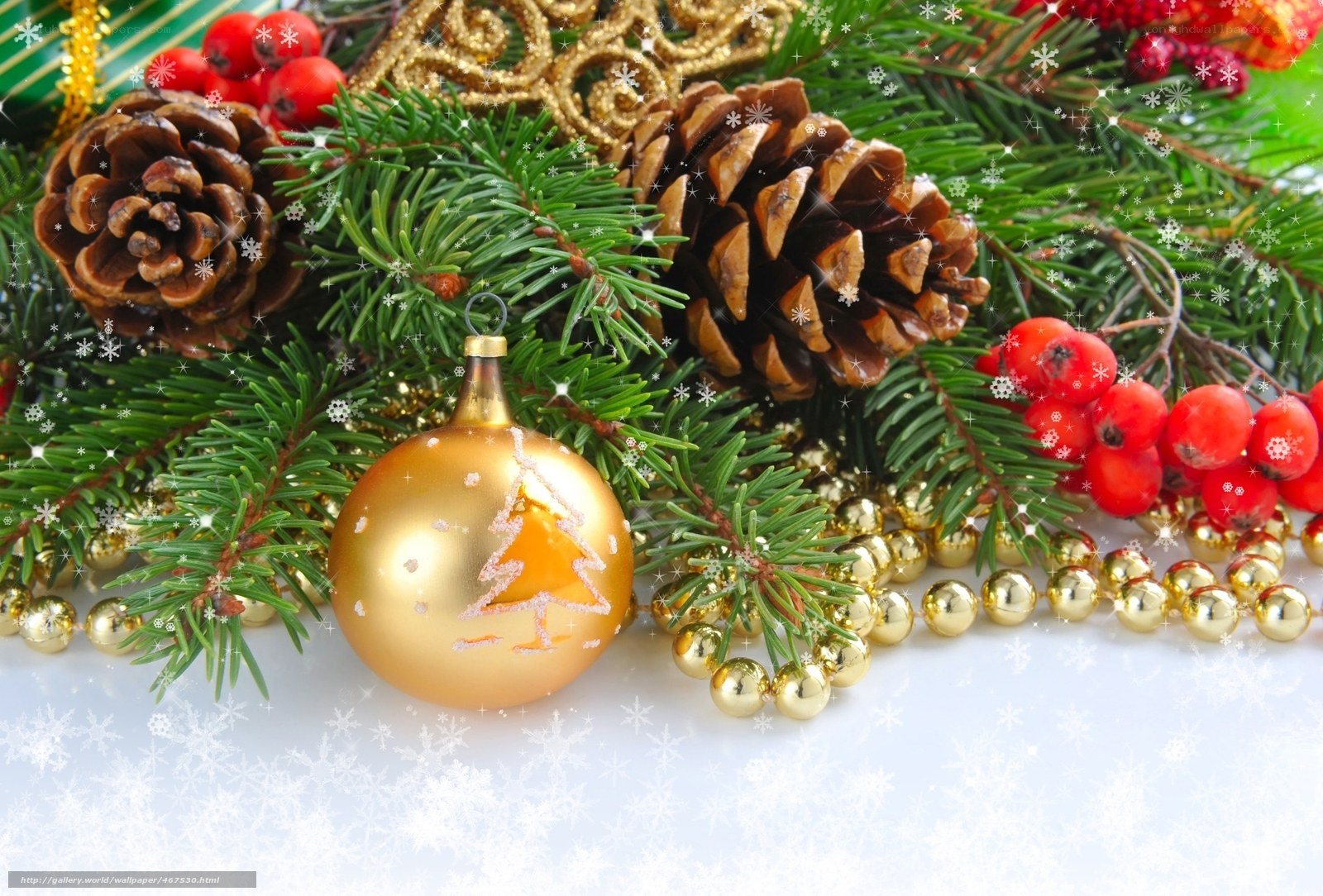 Christmas decoration with pine cones