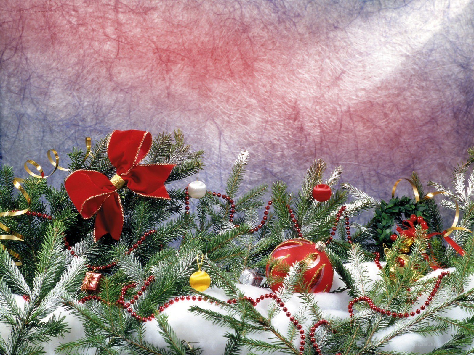 Christmas decoration with red bow