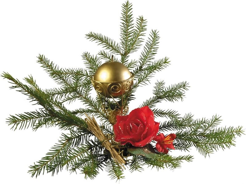 Christmas decoration with rose