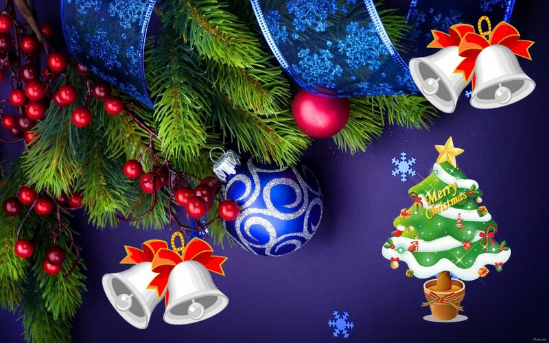 Christmas Decorations — Blue, Festive