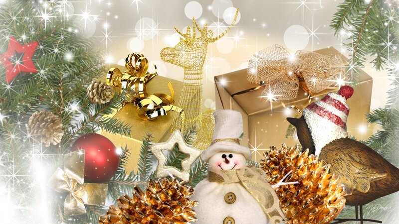 Christmas Decorations — Gold