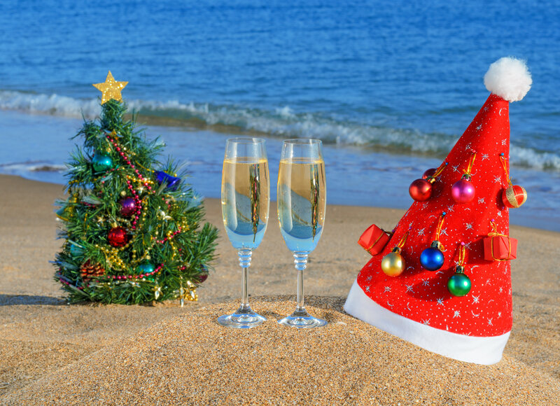 Christmas Decorations on Beach