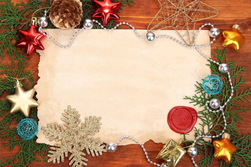 Christmas Decorations on Paper — Brown