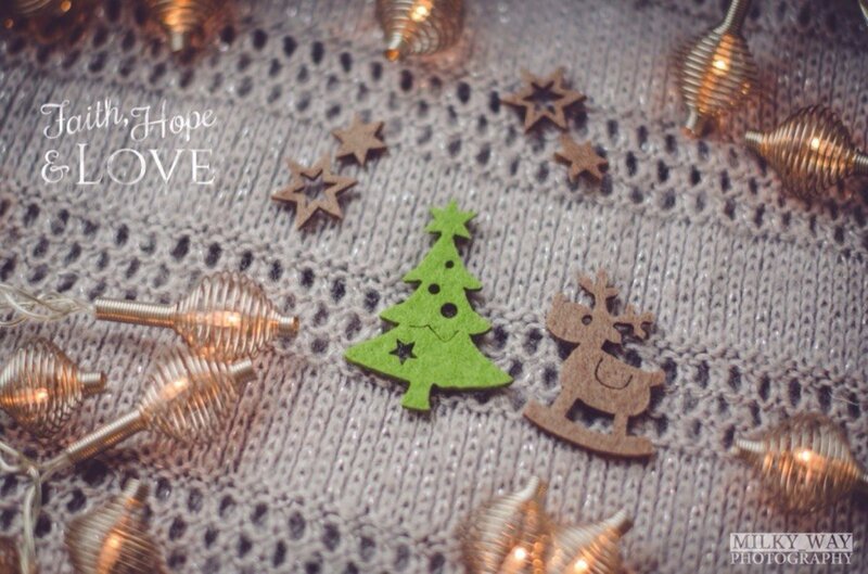Christmas Decorations on Sweater — Green