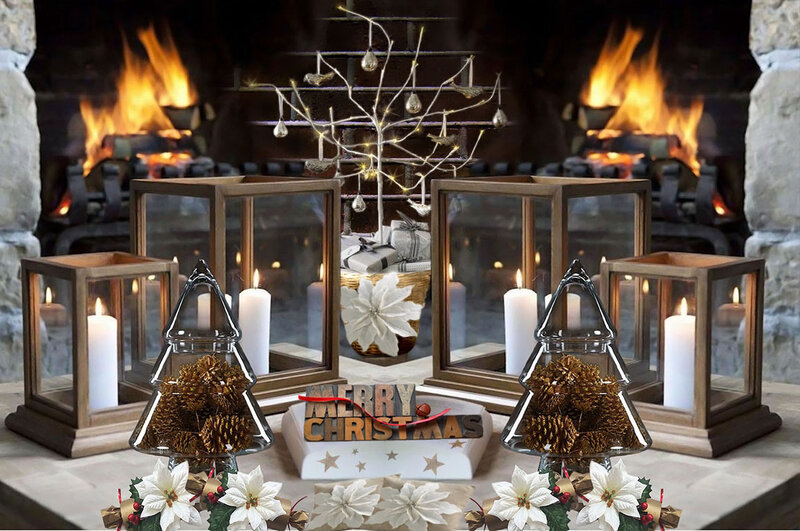 Christmas Decorations on Table — White