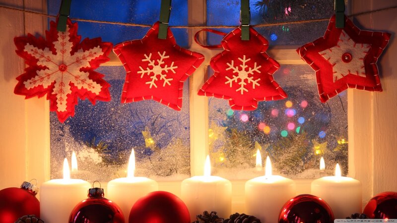 Christmas Decorations on Window