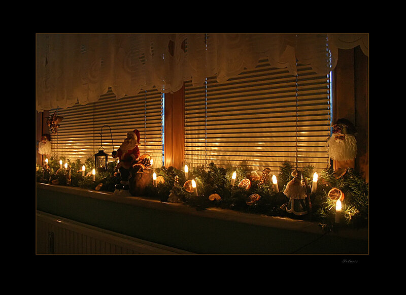 Christmas Decorations on Windowsill