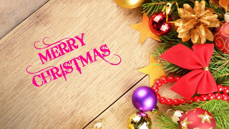 Christmas Decorations on Wood — Festive